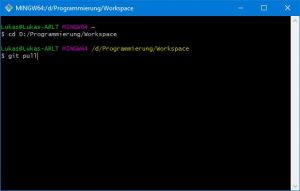 Git Bash: Versionierung unter Windows