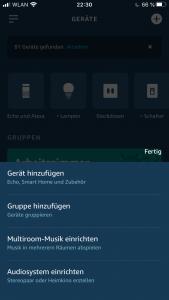 Alexa App Gruppe hinzufügen