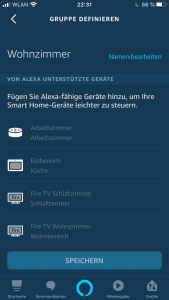 Alexa App Gruppe einrichten