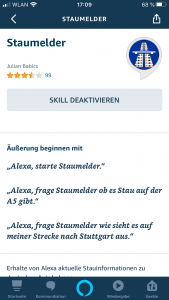 Amazon Echo Staumelder Skill