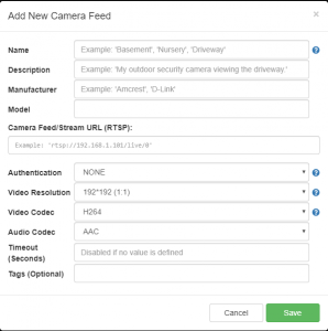 Sicherheitskamera in Alexa