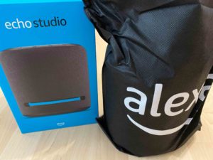 Echo Studio mit Verpackung