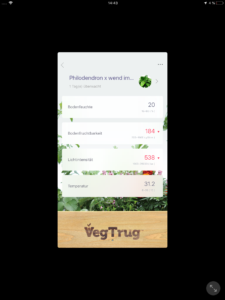 VegTrug Pflanzensensor App