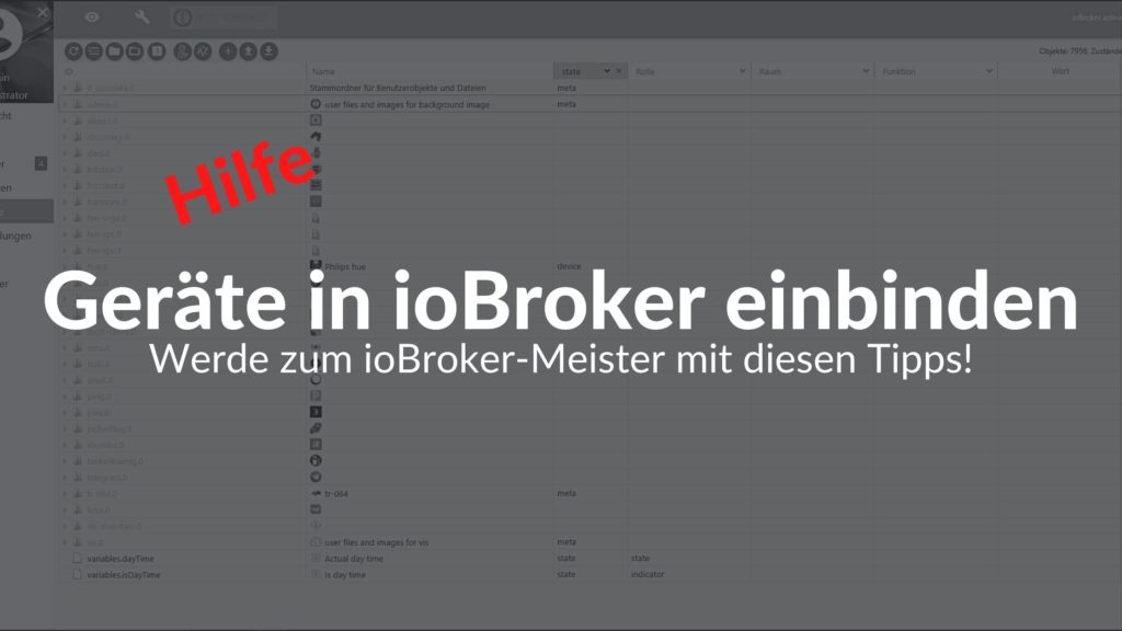 Geräte in ioBroker einbinden