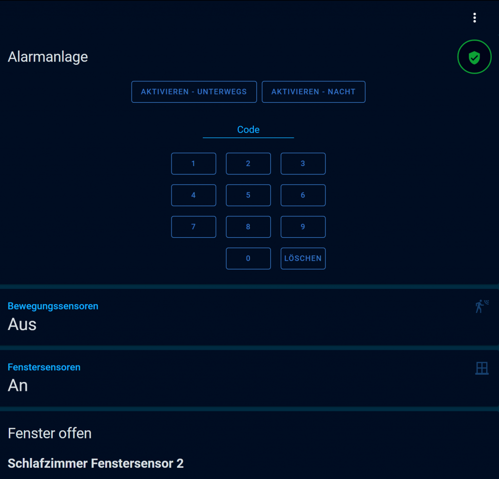 Alarmanlage mit Home Assistant