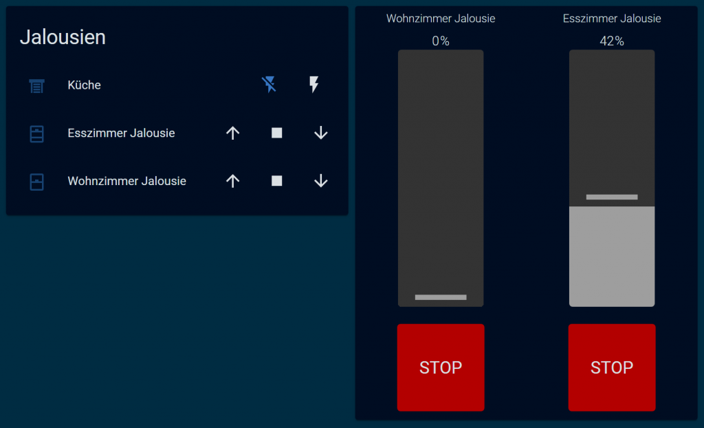Jalousien mit Home Assistant