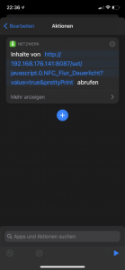iPhone Kurzbefehle NFC-Tag URLs