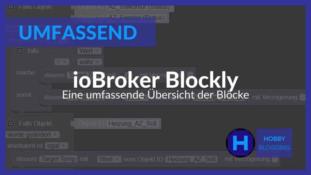 ioBroker Blockly Übersicht der Blöcke