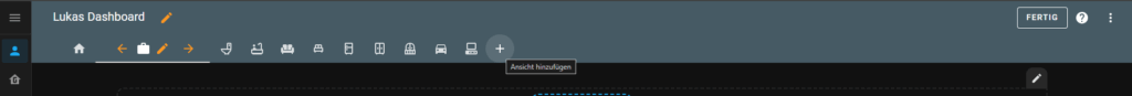 Hinzufügen von einer View in einem Home Assistant Dashboard zur Visualisierung und Steuerung von Entitäten.