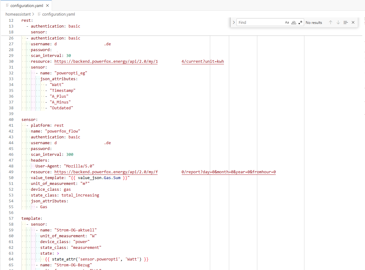 Konfiguration des powerfox FLOW in Home Assistant