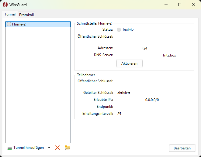 VPN mit WireGuard auf Windows